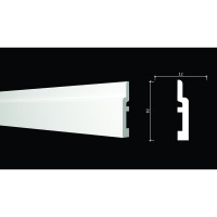 Напольный плинтус Decor-Dizayn ударопрочный влагостойкий под покраску 82Х13Х2000 мм DD703