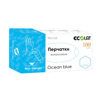 Нитриловые перчатки EcoLat Ocean blue 100 шт./уп. размер L, 3035/L