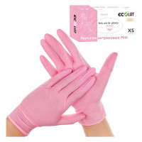 Нитриловые перчатки EcoLat Pink 100 шт./уп. размер XS, 3435/XS