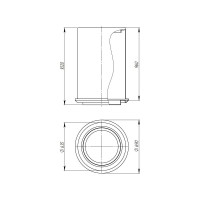 Горловина ASPLAST Г1000 EL-25P-CAUN-G1000-BL