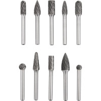 Набор борфрез твердосплавных NORGAU, 10 шт. (8 мм, 10 мм, 12 мм) 077200510