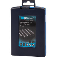 Набор борфрез твердосплавных NORGAU, 10 шт. (8 мм, 10 мм, 12 мм) 077200510