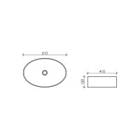 Накладной умывальник чаша Ceramicanova Element овальная, 610х410х150 мм CN5018