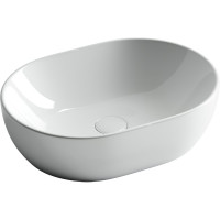 Накладной умывальник чаша Ceramicanova Element овальная, 480х350х140 мм CN6019