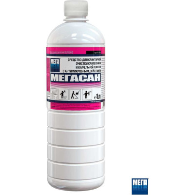 1л средство для очистки сантехники и кафельной плитки концентрированное Мега Сан К 310у К-310у