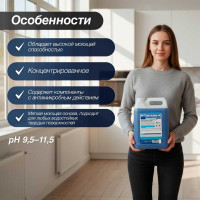 Универсальное моющее средство для уборки помещений Мега ЛАН М 5 л А-140