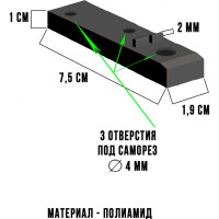 Фасадно-террасный крепеж ГеоПластБорд Фастер 2 мм, комплект 100 шт. FST.2.100