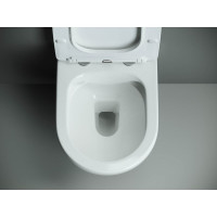 Подвесной унитаз Ceramicanova MONO Rimless с крепежом, с сиденьем-крышкой с микролифтом CN1905