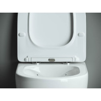 Подвесной унитаз Ceramicanova MONO Rimless с крепежом, с сиденьем-крышкой с микролифтом CN1905