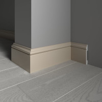 Напольный плинтус Decor-Dizayn ударопрочный, влагостойкий, бежевый, 79х13х2400 мм 005-74