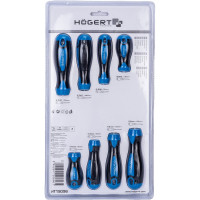 Набор отверток HOEGERT TECHNIK 8 шт, сталь S2 HT1S096