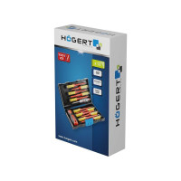 Набор диэлектрических отверток для точных работ HOEGERT TECHNIK 1000 V, сталь S2, 13 пр. HT1S997