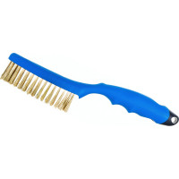 Проволочная щетка HOEGERT TECHNIK четырехрядная, латунная проволока HT3B623