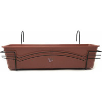 Корзина-крепление для балконного ящика 60 см, 3 шт. + керамзит 5-10, 2л Удачный Сезон 10003-3