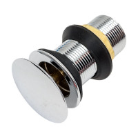 Донный клапан для умывальника MPF 1.1/4", системы клик-клак без перелива (хромированная крышка) ИС.110465