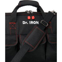 Сумка для инструмента с пластиковым дном с ремнем Dr. IRON 510х260х390 мм DR1029