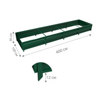 Сборная грядка Delta-Park GU 1х4 м, зеленая 30011_GU14Gr
