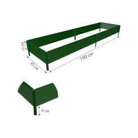 Готовая грядка Delta-Park GX 0.45х1.9 м, зеленая 30020GX_45180Gr
