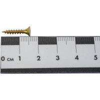 Универсальные шурупы ВИРТУОЗ 3,0х16 мм, потайная головка, желтый цинк 100 шт 02778