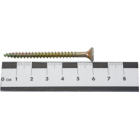 Универсальные шурупы ВИРТУОЗ 5,0х 60 мм, потайная головка, желтый цинк 25 шт 02952