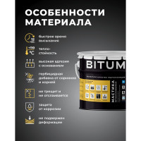 Мастика битумно-полимерная кровельная и гидроизоляционная BITUMEX ведро 10кг МБП-024
