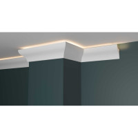 Потолочный карниз Decor-Dizayn ударопрочный влагостойкий под LED подсветку 50Х33Х2000 мм DD506