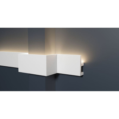 Потолочный карниз Decor-Dizayn ударопрочный влагостойкий под LED подсветку 50Х20Х2000 мм DD617