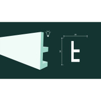 Потолочный карниз Decor-Dizayn ударопрочный влагостойкий под LED подсветку 50Х20Х2000 мм DD617