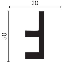 Потолочный карниз Decor-Dizayn ударопрочный влагостойкий под LED подсветку 50Х20Х2000 мм DD617