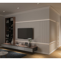 Потолочный карниз Decor-Dizayn ударопрочный влагостойкий под LED подсветку 40Х25Х2000 мм DD616