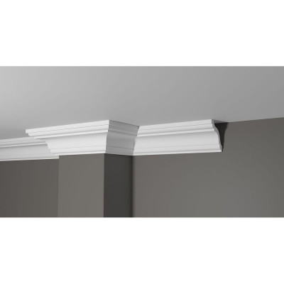 Потолочный карниз Decor-Dizayn ударопрочный влагостойкий под покраску 76Х76Х2000 мм DD44