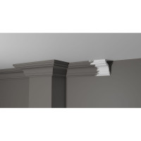 Потолочный карниз Decor-Dizayn ударопрочный влагостойкий под покраску 76Х76Х2000 мм DD44