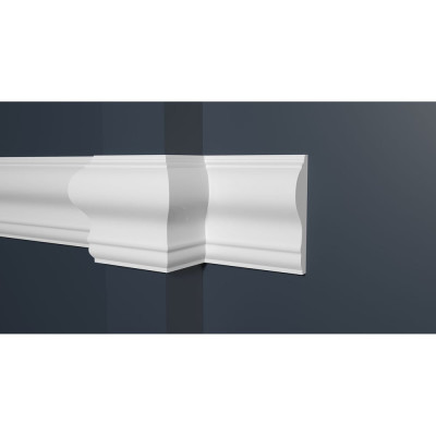 Стеновой молдинг Decor-Dizayn ударопрочный влагостойкий под покраску 82Х19Х2000 мм DD606