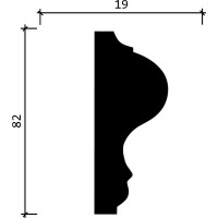 Стеновой молдинг Decor-Dizayn ударопрочный влагостойкий под покраску 82Х19Х2000 мм DD606