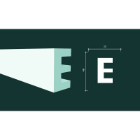 Стеновой молдинг Decor-Dizayn ударопрочный влагостойкий под покраску 40Х25Х2000 мм DD612