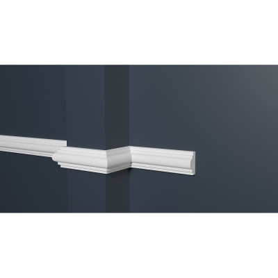 Стеновой молдинг Decor-Dizayn ударопрочный влагостойкий под покраску 25Х12Х2000 мм DD35