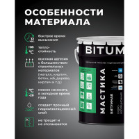 Мастика битумная BITUMEX Гидроизоляционная ведро 18кг МБ-018