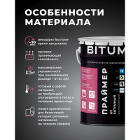 Праймер битумный быстросохнущий BITUMEX ведро 18л ПБ-042