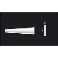 Стеновой молдинг Decor-Dizayn ударопрочный влагостойкий под покраску 30х10х2000 мм 165А