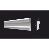 Стеновой молдинг Decor-Dizayn ударопрочный влагостойкий под покраску 19Х9Х2000 мм DD25