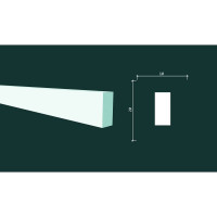 Стеновой молдинг Decor-Dizayn ударопрочный влагостойкий под покраску 20Х10Х2000 мм DD610