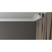 Потолочный карниз Decor-Dizayn ударопрочный влагостойкий под покраску 49Х49Х2000 мм DD05