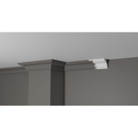 Потолочный карниз Decor-Dizayn ударопрочный влагостойкий под покраску 49Х49Х2000 мм DD05