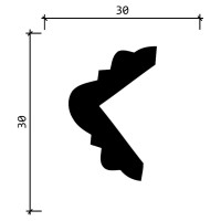 Стеновой уголок Decor-Dizayn ударопрочный влагостойкий под покраску 30Х30Х2000 мм DD06