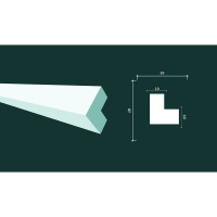 Стеновой уголок Decor-Dizayn ударопрочный влагостойкий под покраску 20Х20Х2000 мм DD802