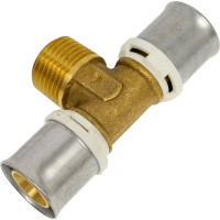 Тройник Frankische с наружной резьбой, латунь, alpex-duo, 20x2-1/2 НР-20x2, 10 шт. 86820832