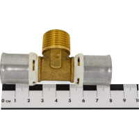 Тройник Frankische с наружной резьбой, латунь, alpex-duo, 20x2-1/2 НР-20x2, 10 шт. 86820832