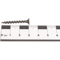 Саморезы ВИРТУОЗ 3,5х 32 мм, крупная резьба, потайная головка, оксидированный 100 шт 02518