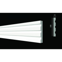 Стеновой молдинг (пилястра) Decor-Dizayn ударопрочная влагостойкая под покраску 100Х11Х2000 мм DD201