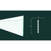 Стеновой молдинг (панель) Decor-Dizayn "Грани" ударопрочная, влагостойкая, под покраску 150Х10Х2000 мм DD904